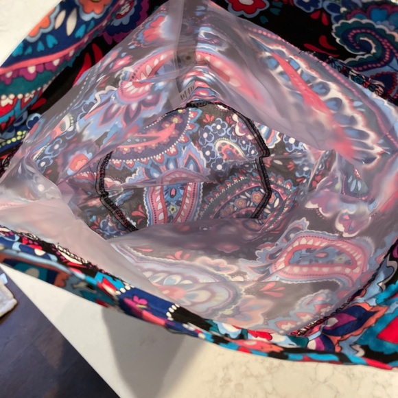 Vera Bradley Ditty Bag Plastic Lined Haymarket Paisley style #15862-R88 - Picture 2 of 4
